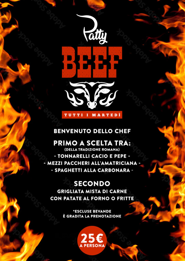 patty beef menu